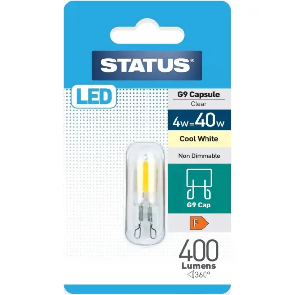 Status 4/40w LED G9 W/Wh pk1