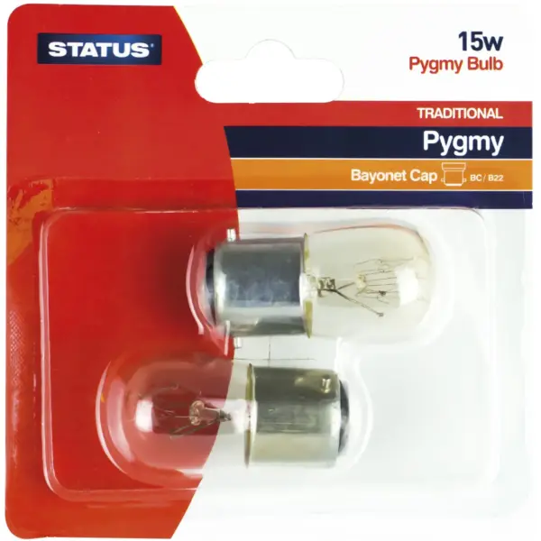 Status 15w Pygmy Clear BC pk2