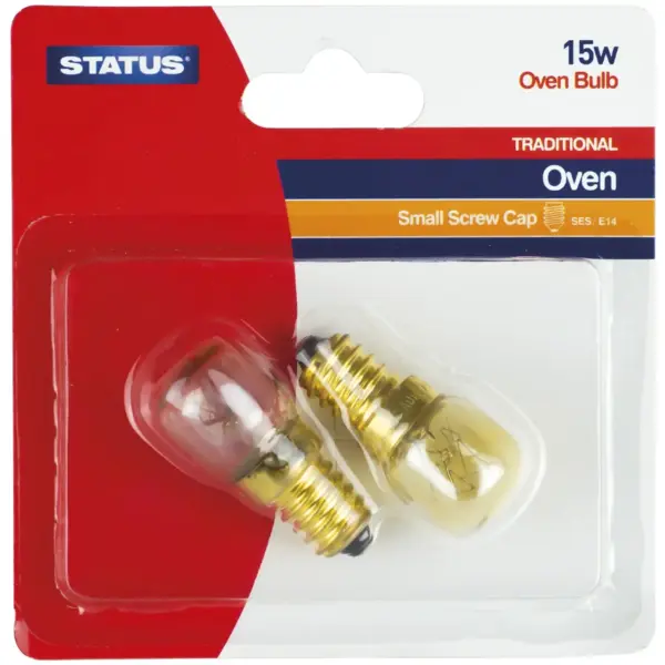Status 15w Oven Bulb SES pk2