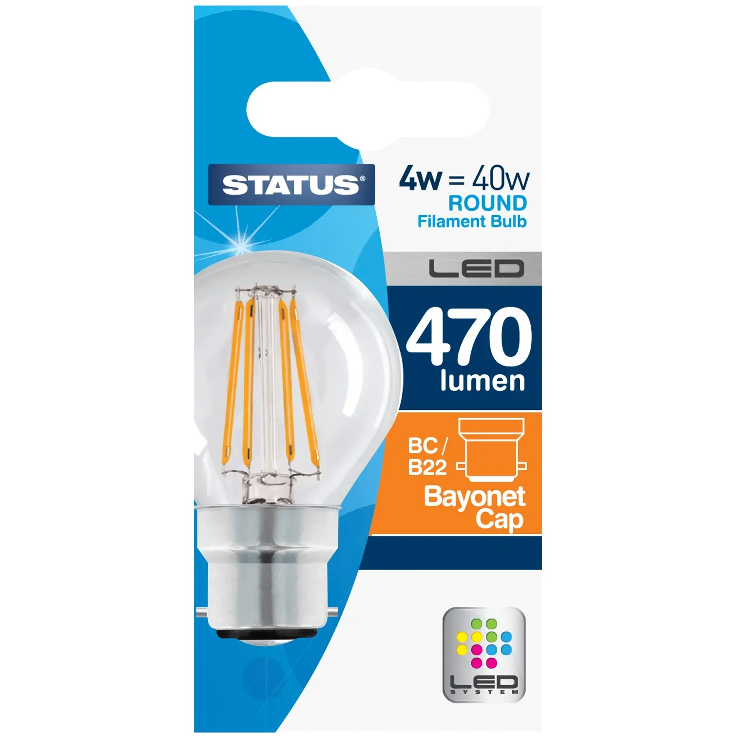 Status 4.5/40w Golf Filament WW BC