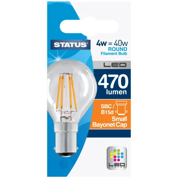 STT4715 Status 4/40w Golf Filament LED WW SBC