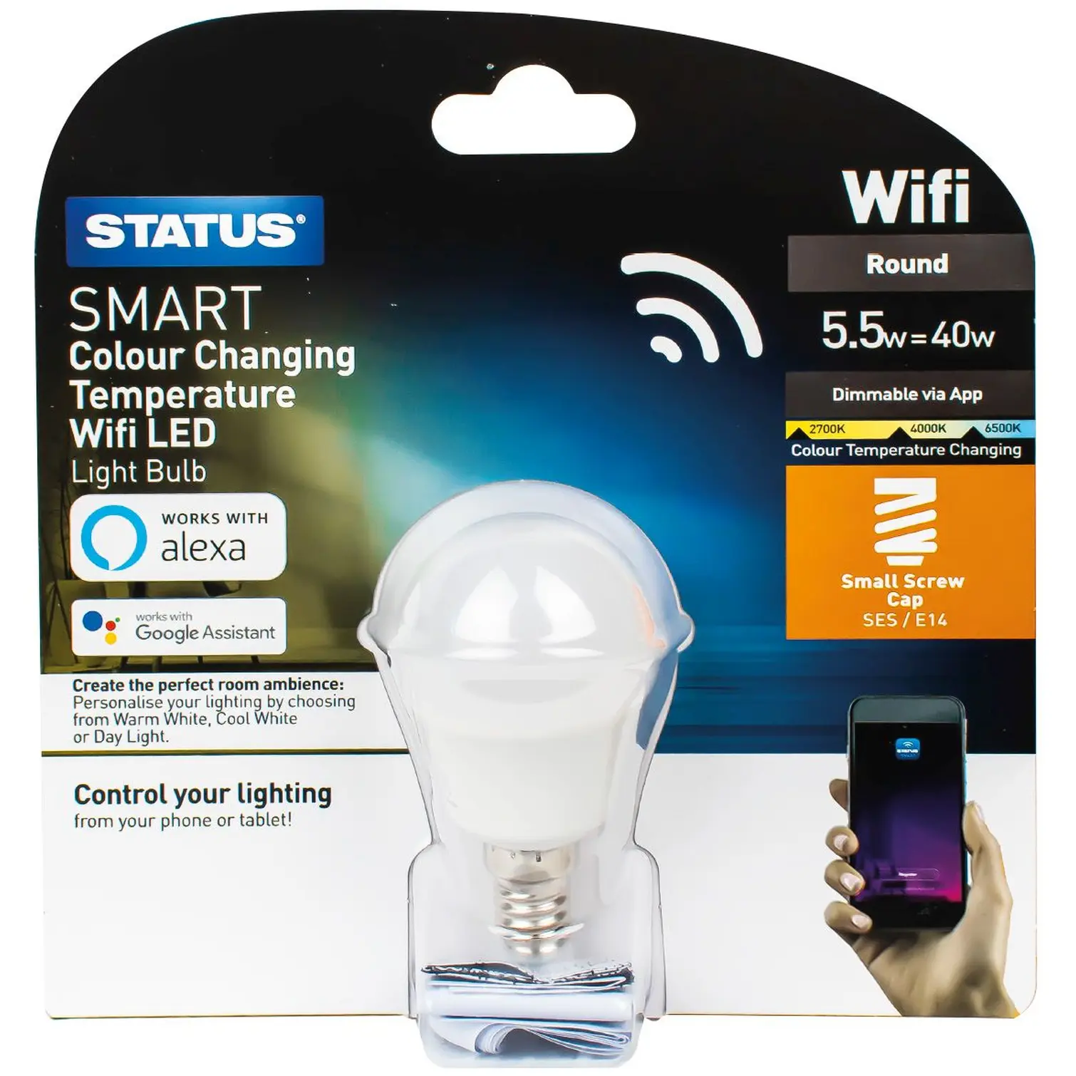 Status Wi-Fi LED Round SES 40W