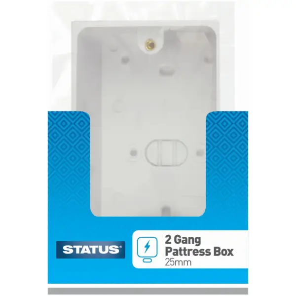 STT6050 Status 2 Gang 25mm Surface pattress Box