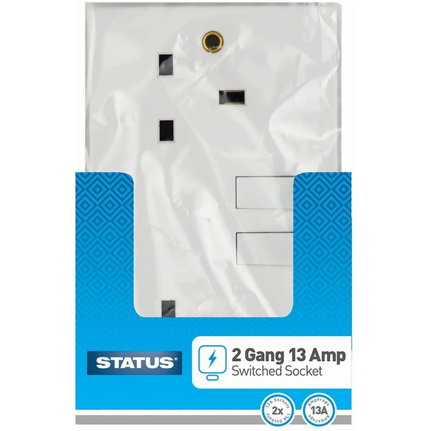 Status 2 Gang Switched Socket