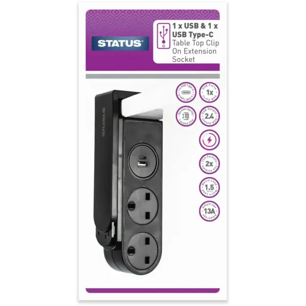 Status Table Top Clip On Ext Socket
