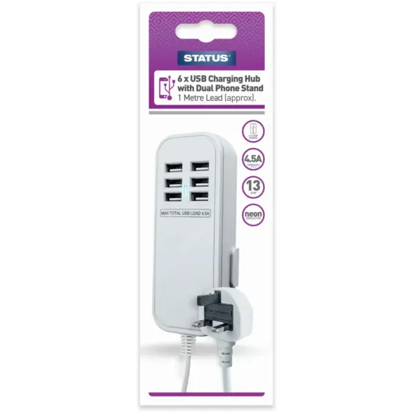 Status 6 x USB Charging Hub