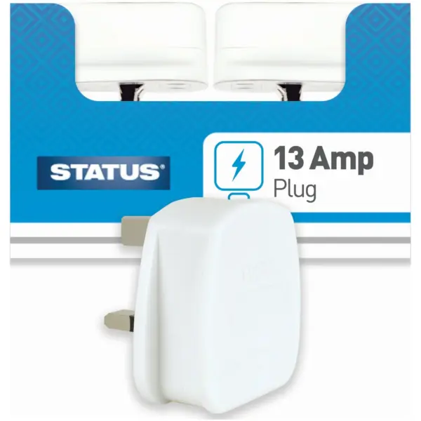 Status 13amp 3Pin Plug White