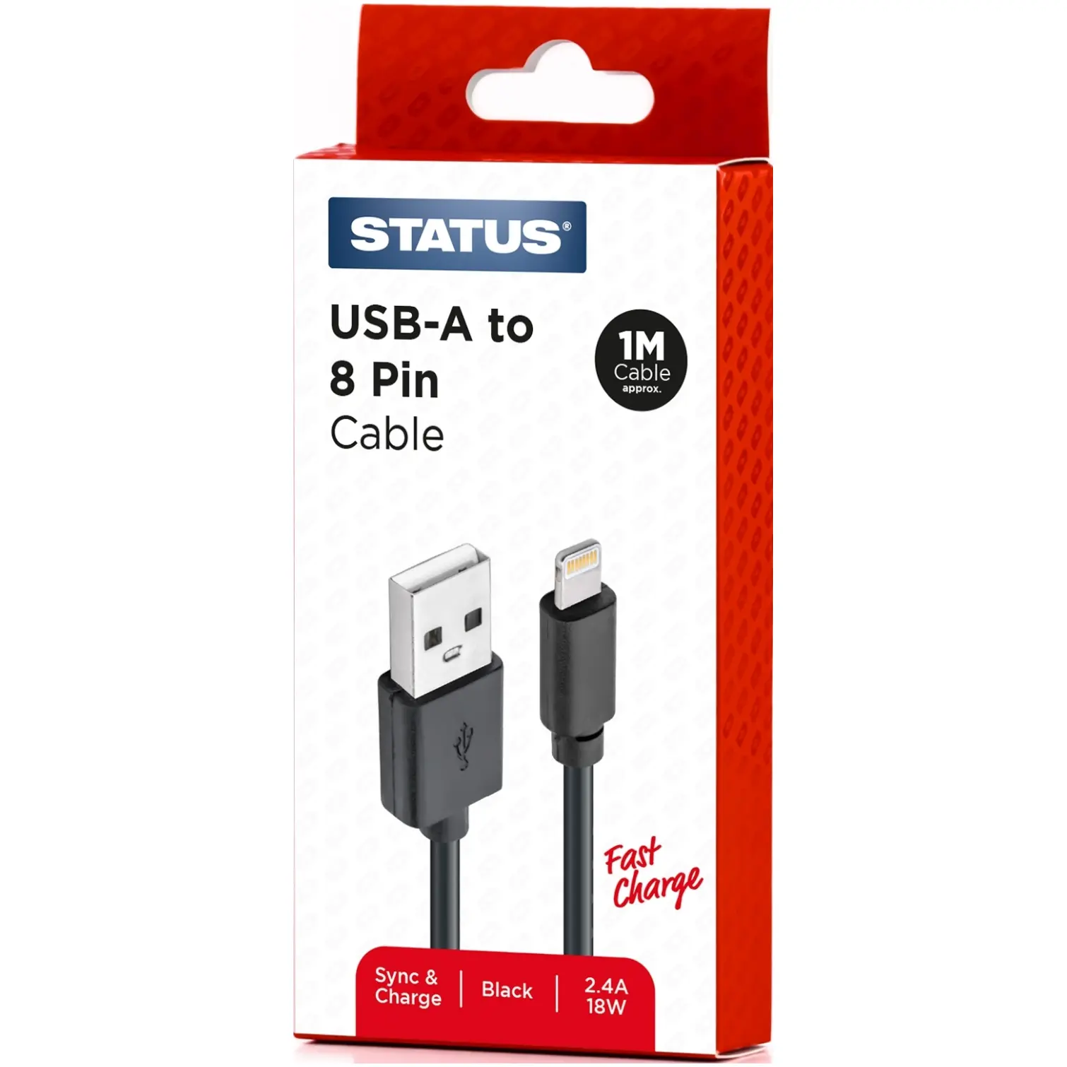 Status Phone Cable USB to 8 Pin 1Metre