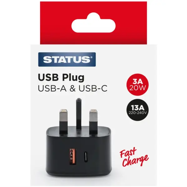 Status USB A & C Fast Charger