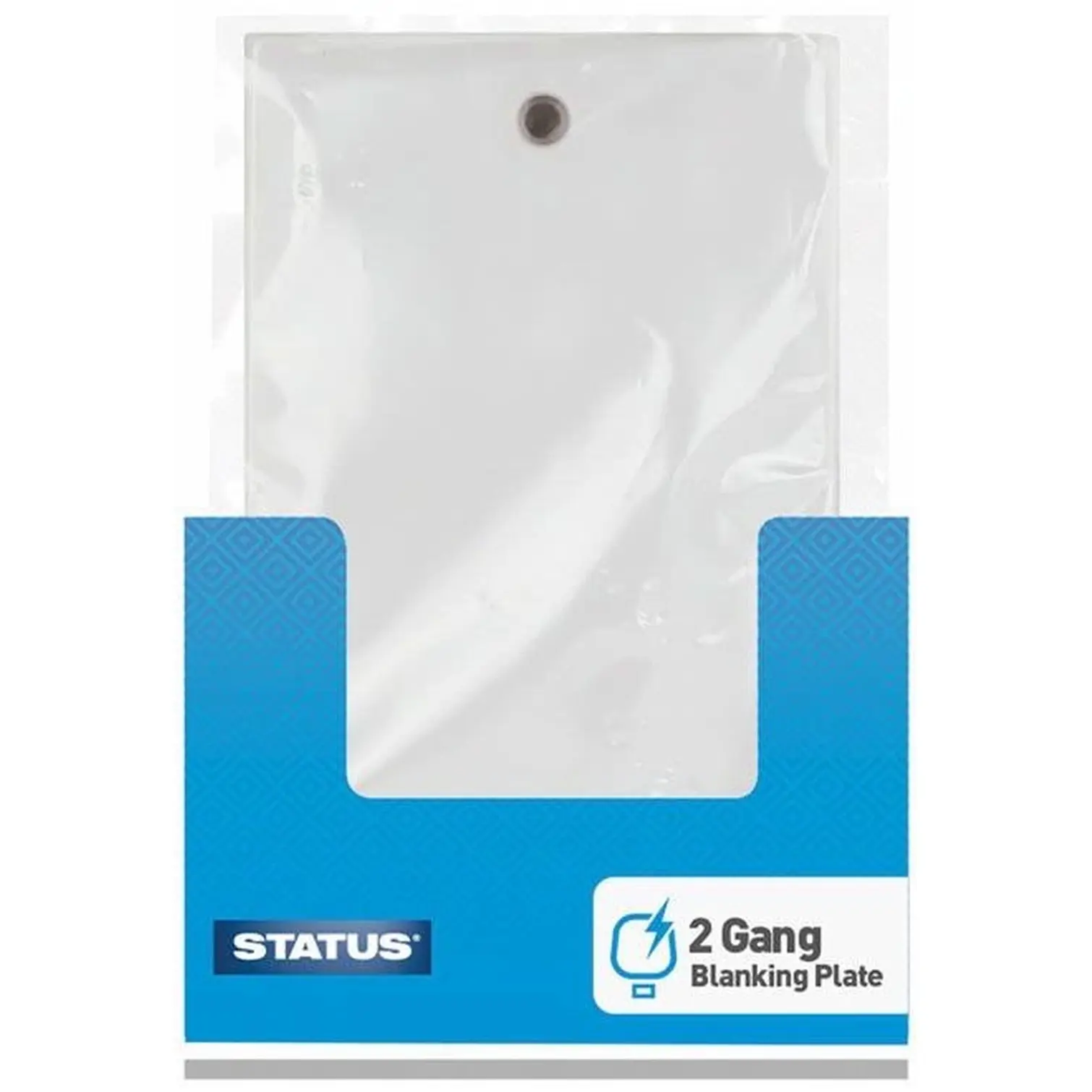 Status Blanking Plate 2 Gang White