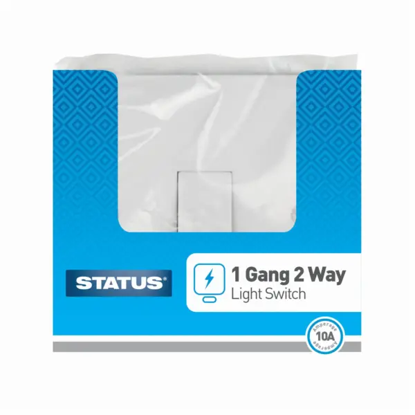Status 1 Gang 2 Way Wall Switch White