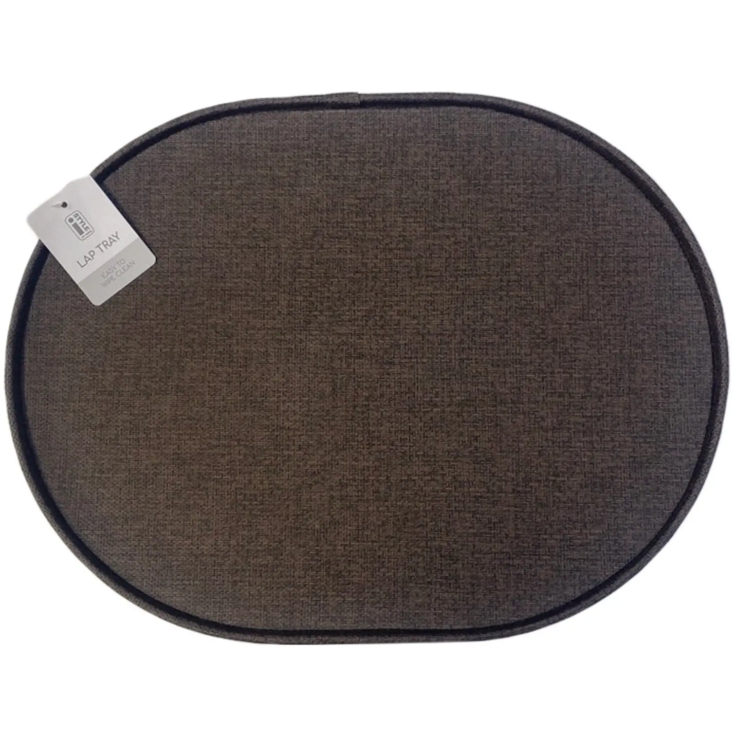 TDS0052 Brown Oval Lap Tray 43x25.5cm