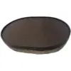 TDS0052_1 Brown Oval Lap Tray 43x25.5cm