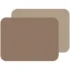TDS0120 Freeform Taupe/Sandstone Flexi Faux Leather Placemats 2 Pack 40x30cm