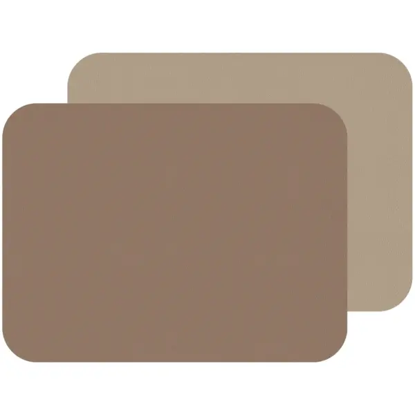 Freeform Taupe/Sandstone Flexi Faux Leather Placemats 2 Pack 40x30cm