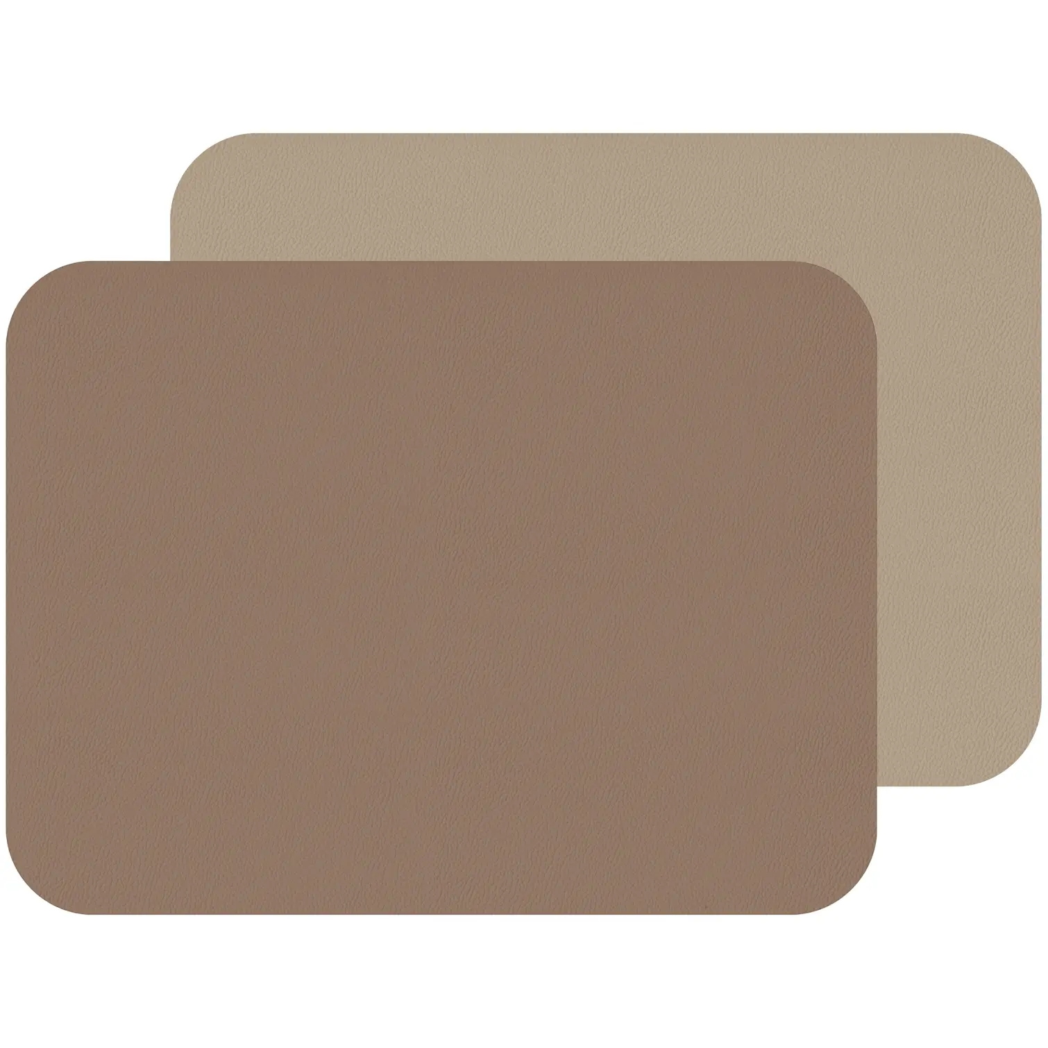 TDS0120 Freeform Taupe/Sandstone Flexi Faux Leather Placemats 2 Pack 40x30cm
