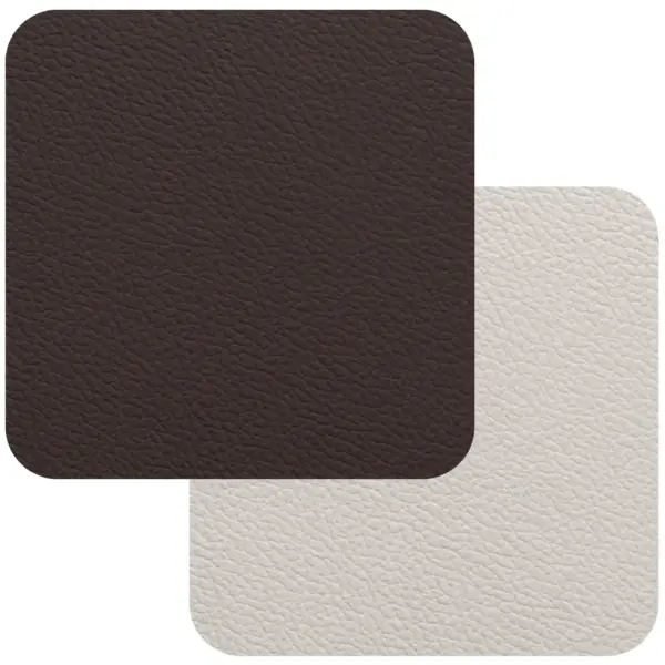 TDS0130 Freeform Chocolate/White Flexi Faux Leather Coasters 4 Pack