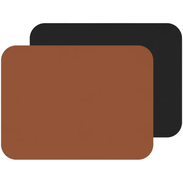 TDS0132 Freeform Rust/Black Flexi Faux Leather Placemats 2 Pack 40x30cm
