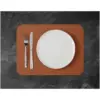 Freeform Rust/Black Flexi Faux Leather Placemats 2 Pack 40x30cm