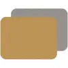 TDS0136 Freeform Mustard/Grey Flexi Faux Leather Placemats 2 Pack 40x30cm