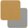 TDS0138 Freeform Mustard/Grey Flexi Faux Leather Coasters 4 Pack