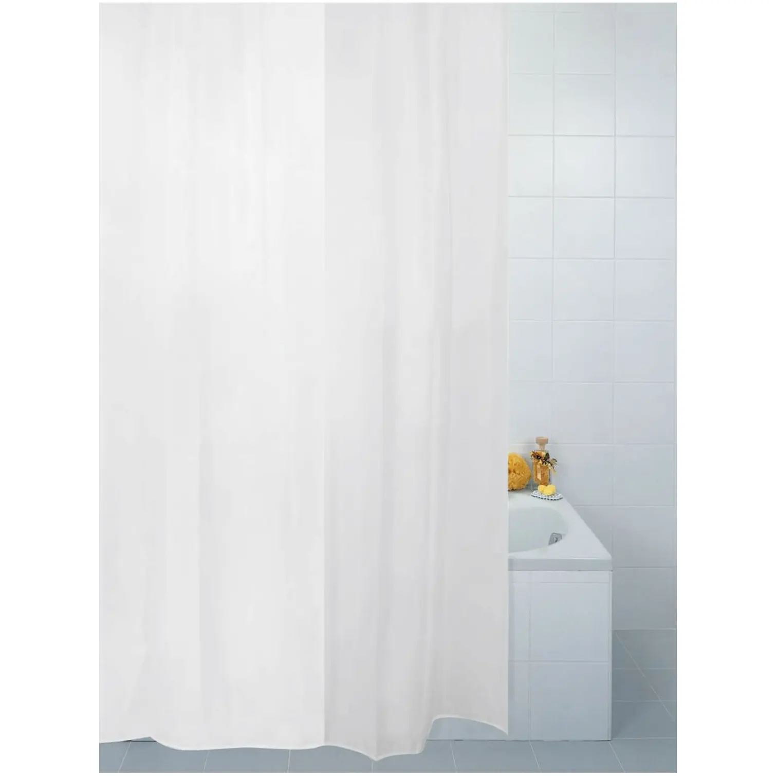Blue Canyon Shower Curtain Polyester Plain White 180 x 180cm