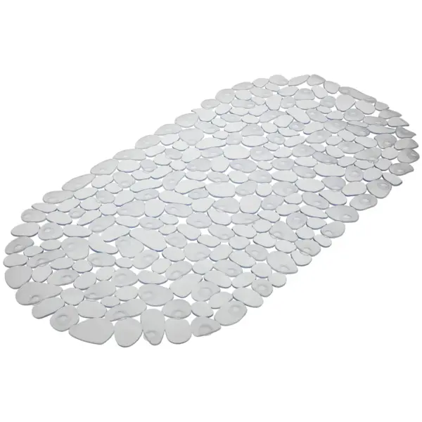 TEL0071 Bluecanyon Pebble PVC Bath Mat Clear 69 x 36cm