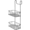 Blue Canyon Over Shower Screen Caddy 2 Tier Grey