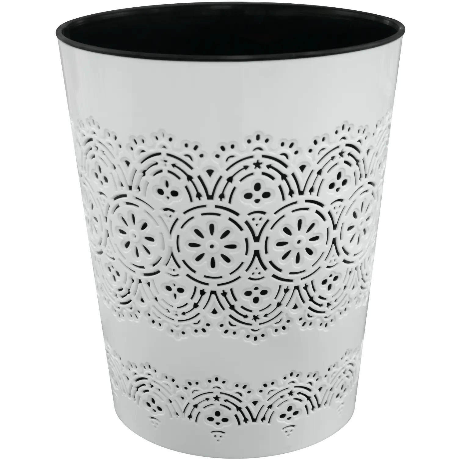 Bluecanyon Flora Round Waste Bin White