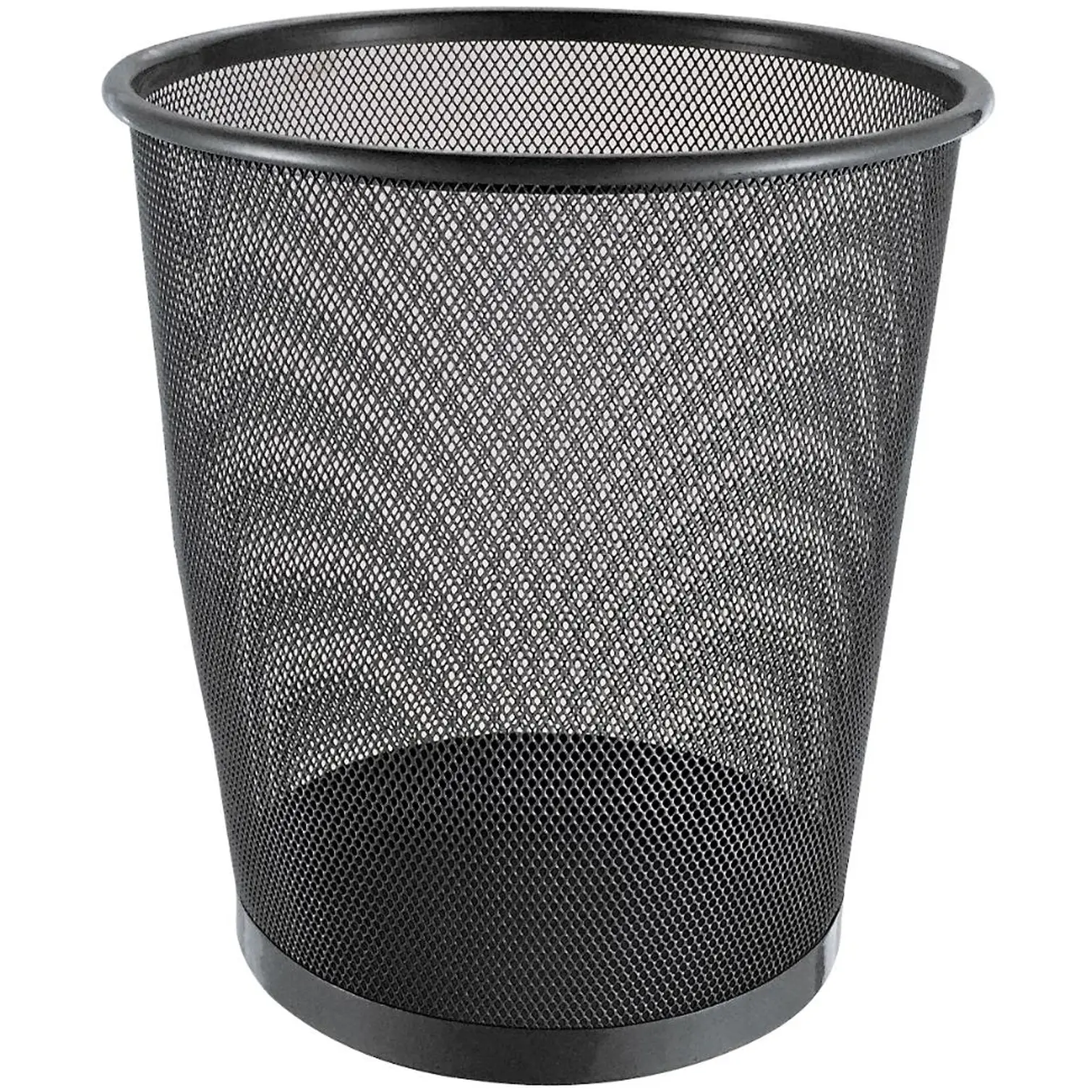 Bluecanyon Metal Mesh Round Waste Bin Black 12 Litre Capacity