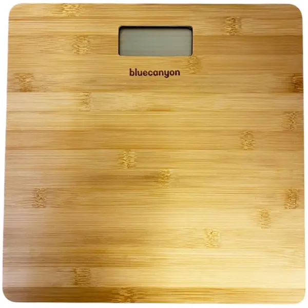 TEL0355 Blue Canyon Bamboo Digital Bathroom Scales