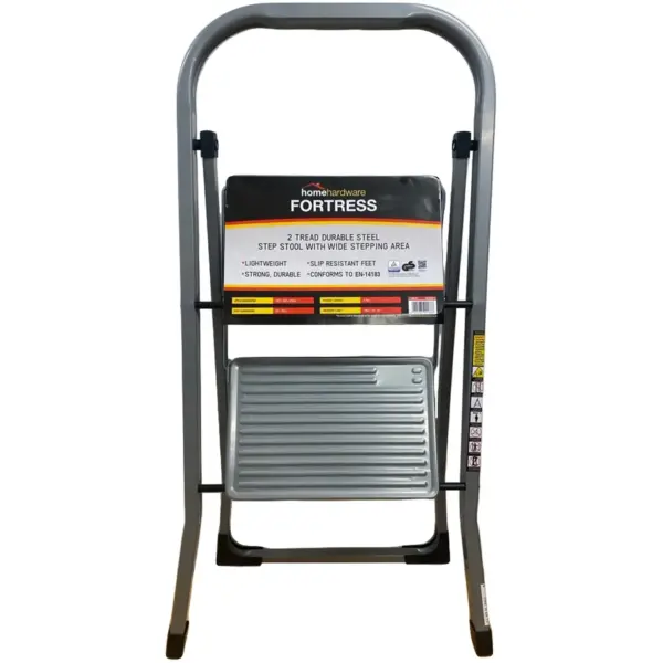 Fortress 2 Tread Step Stool Silver