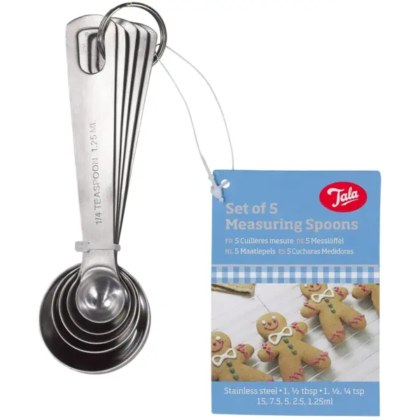 TLA0001 Tala S/Steel Measuring Spoons (5)