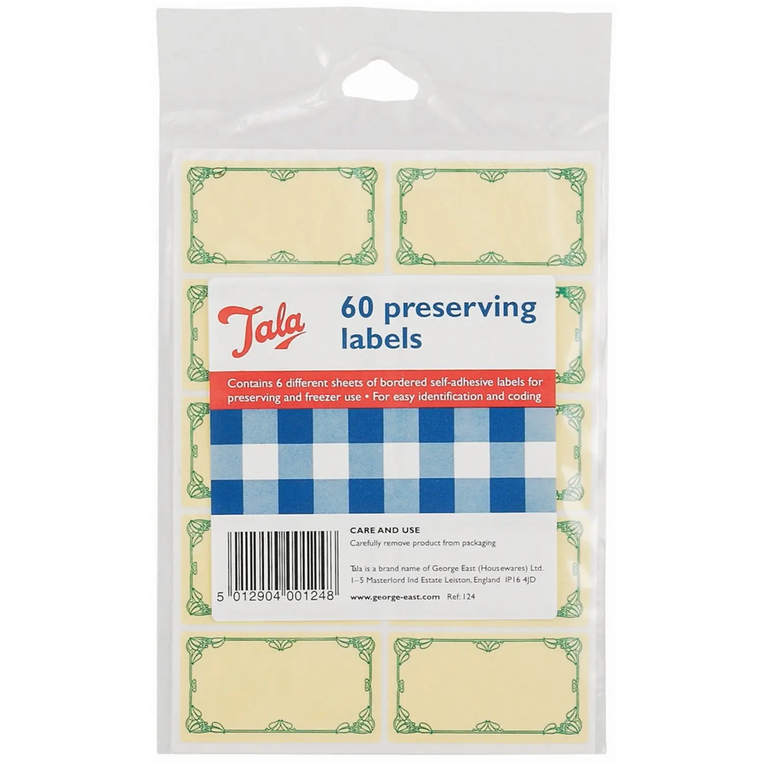 Tala Jam Jar Labels pk60