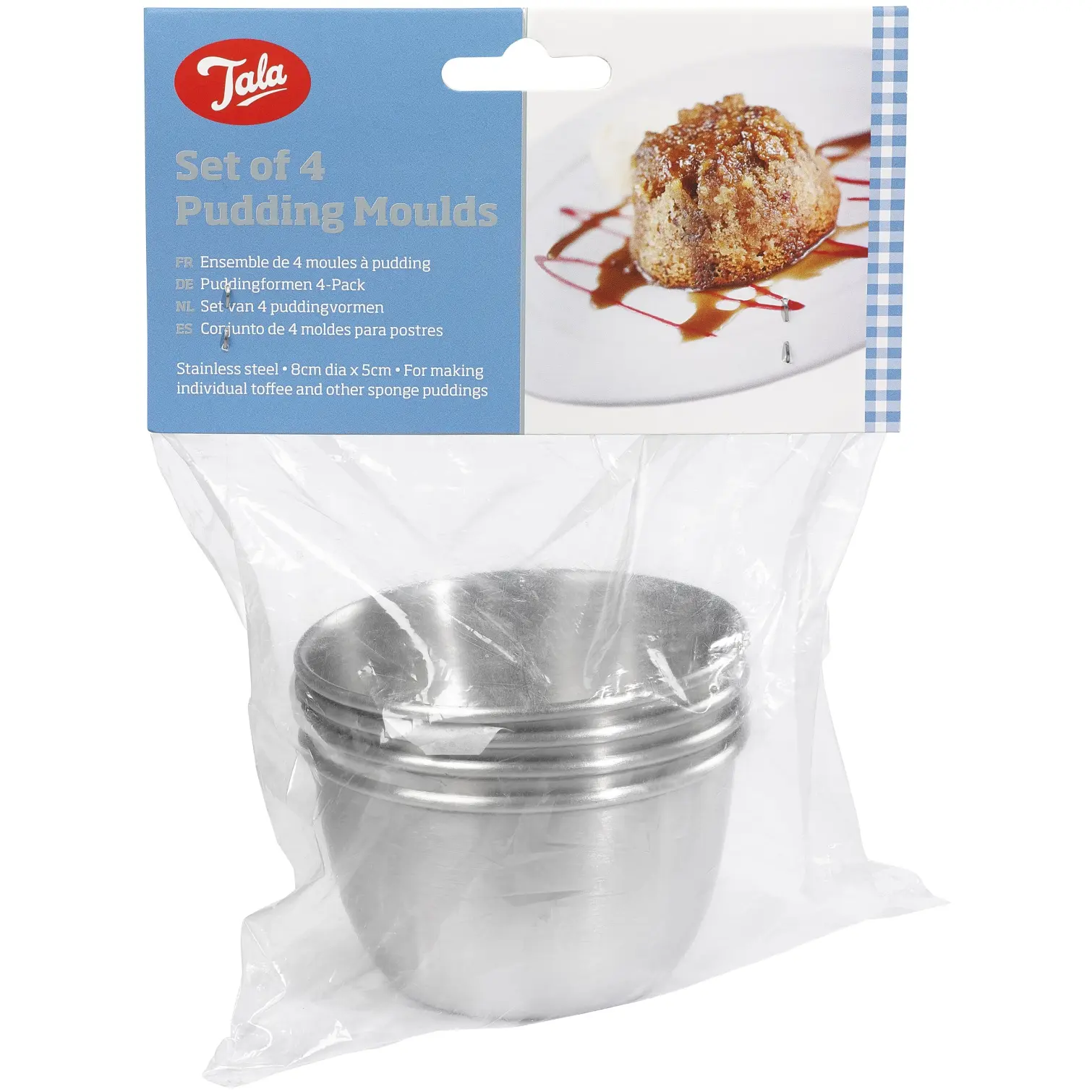TLA0036_1 Tala Pkt4 Anodised Pudding Moulds