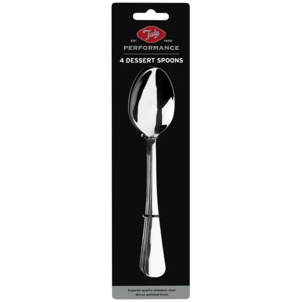 Stainless Steel Set of 4 Dessert Spoons