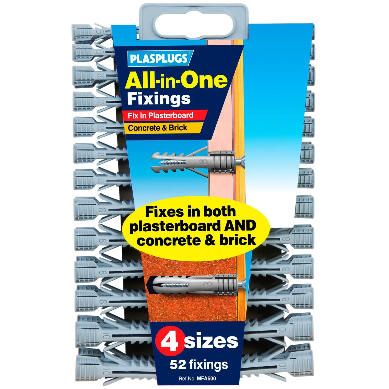 Plasplugs All-In-One Fixings Pack of 52