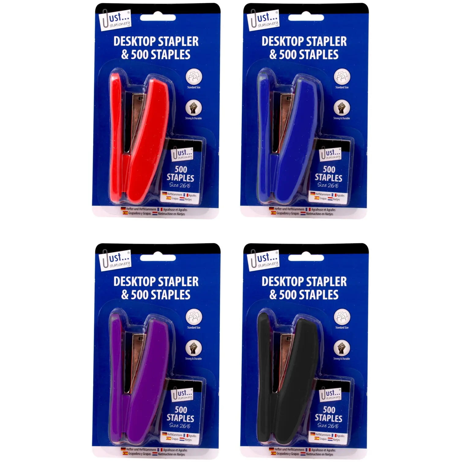 Just Stationery Desktop Stapler & 500 Staples