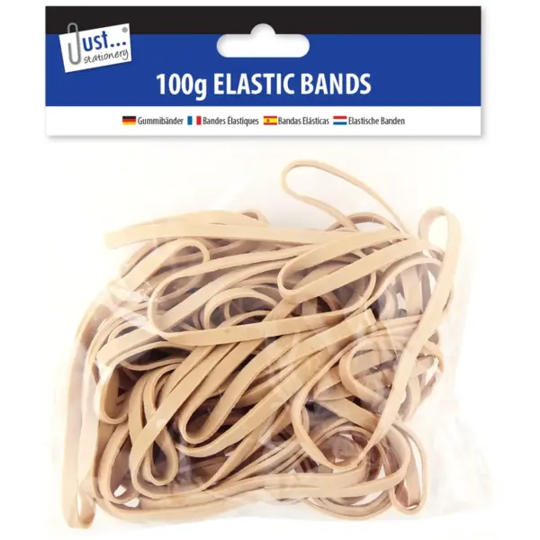 Just Stationery Original Elastic Bands 100g