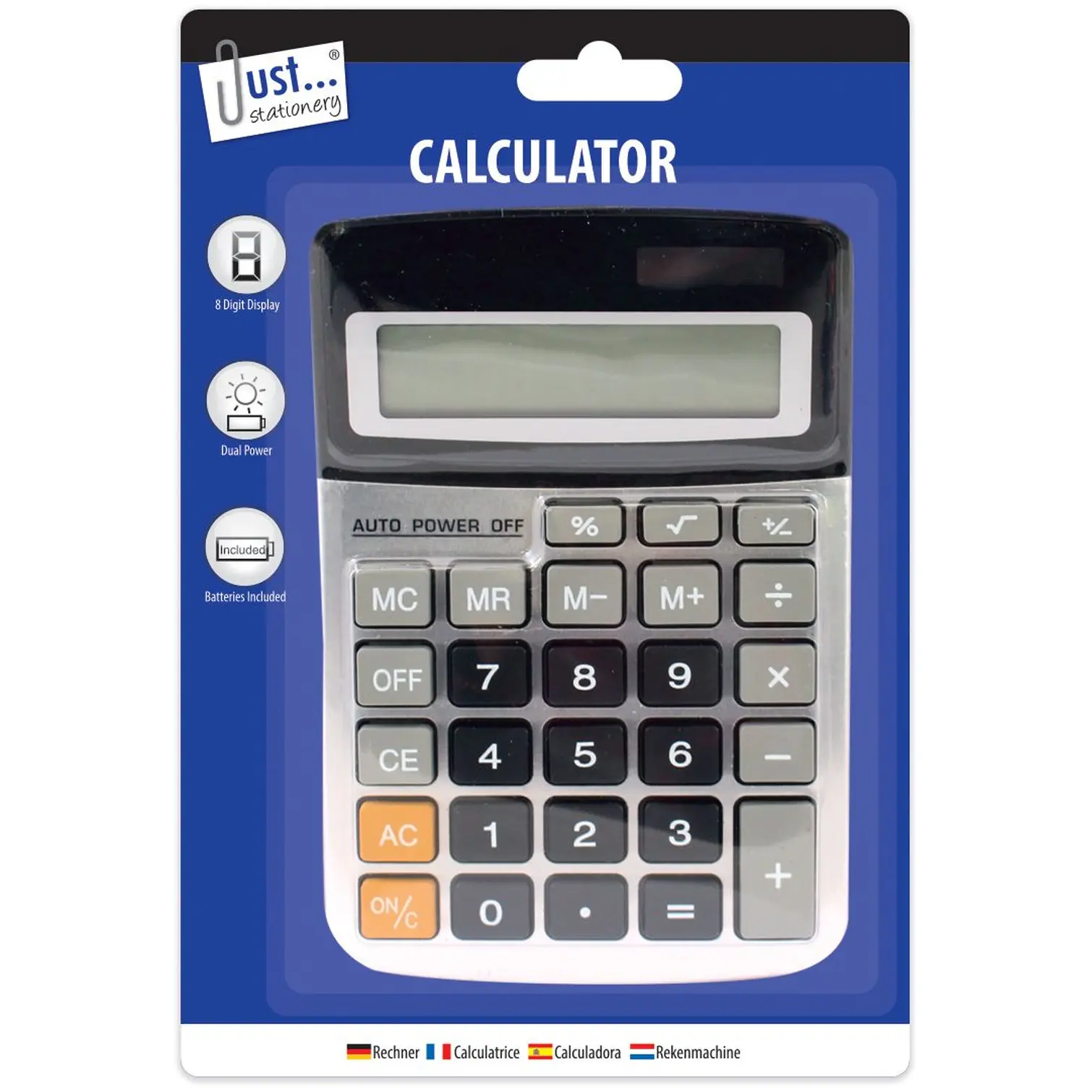 Just Stationery Midi Calculator 8 Digit