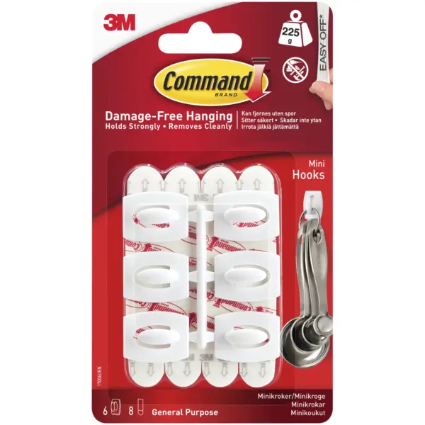 TMD0019 Command Mini Hooks Pack of 6