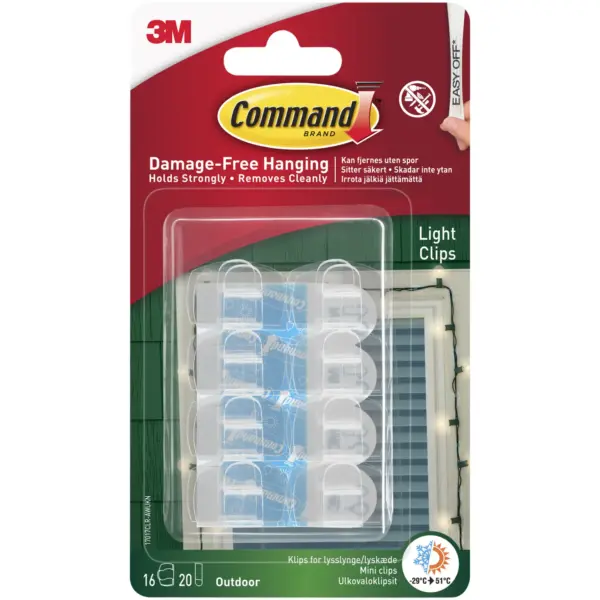 Command Outdoor Light Clips Pack of 16