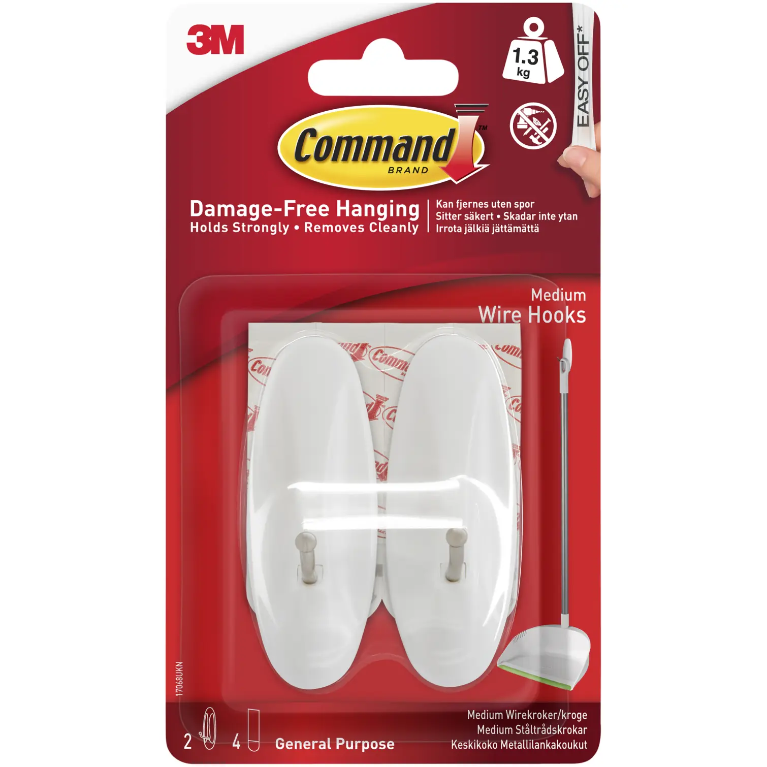 TMD7003 Command Medium Wire Hooks Pack of 2
