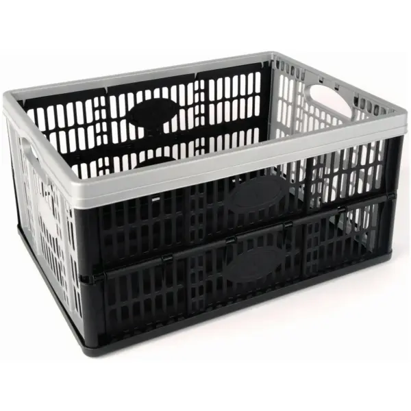 TON0001 Tontarelli 32Ltr Folding Crate Black