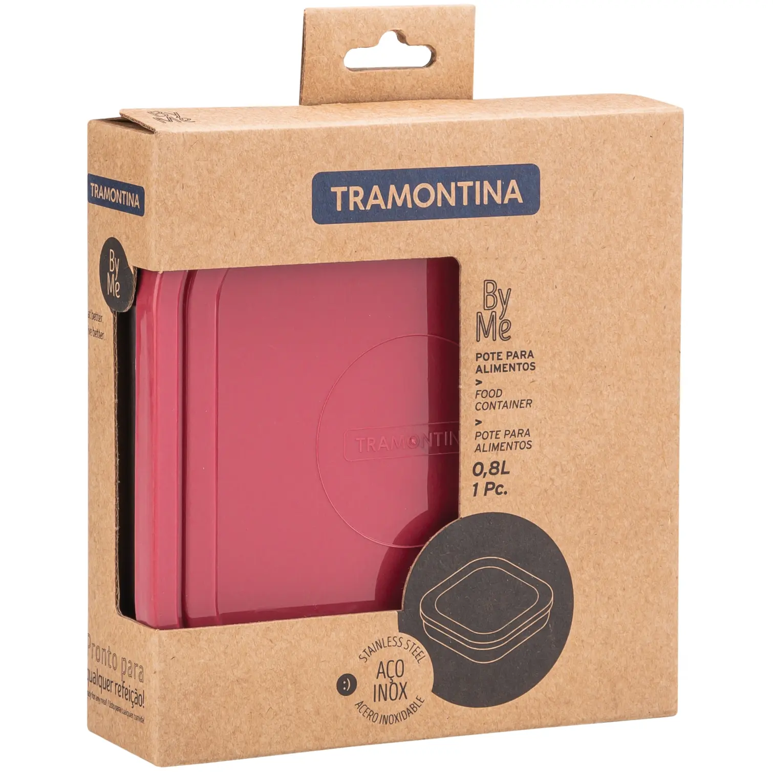 Tramontina Stainless Steel Lunch Box 800ml