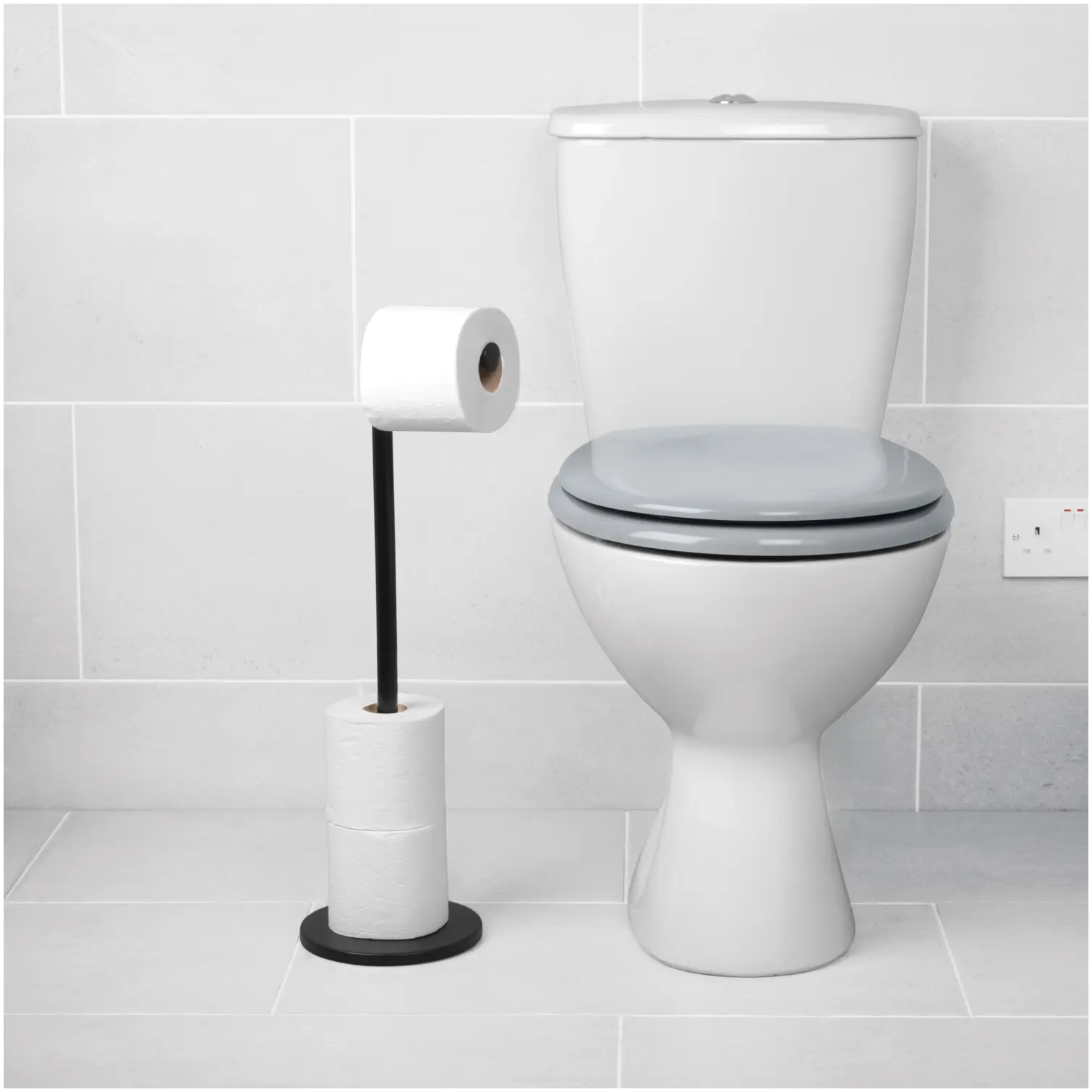 Beldray Swivel Top Toilet Roll Holder Matt Black