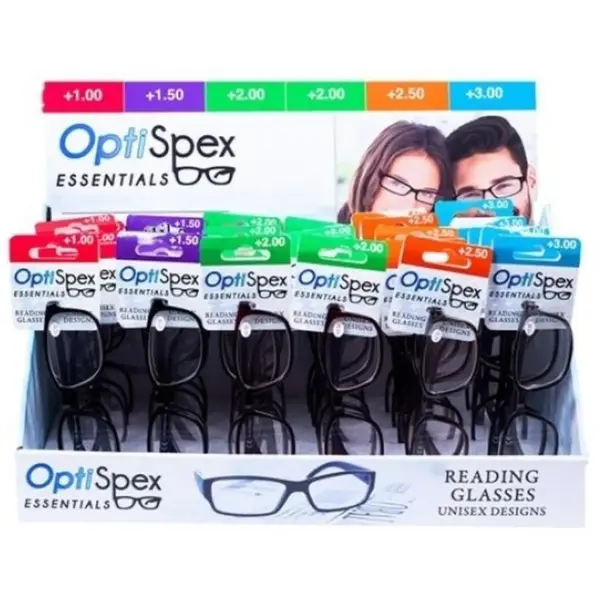 OptiSpex Reading Glasses Assorted Strength 3 Colour Options