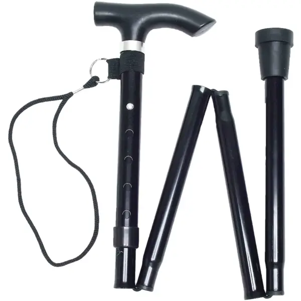 Life Walking Stick Black Folding