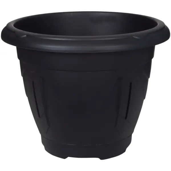 43cm Round Venetian Planter Black