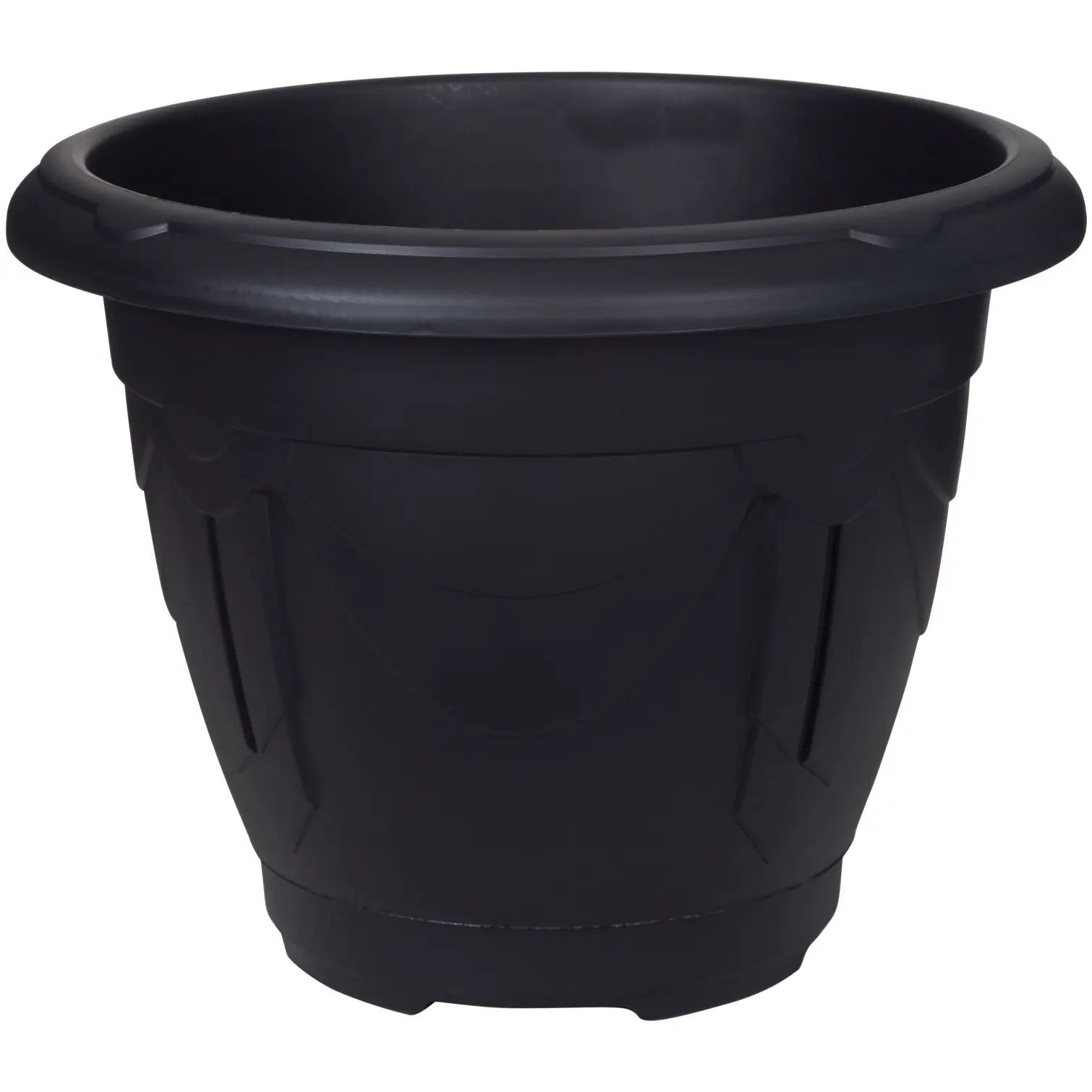 43cm Round Venetian Planter Black